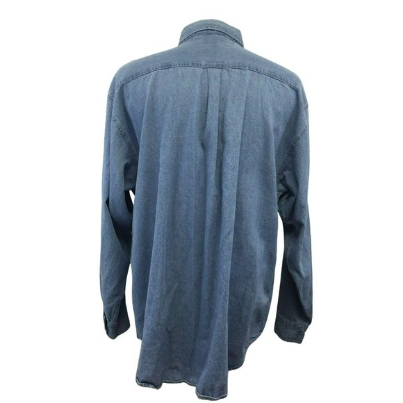 Westminster College Griffins Mens Denim Shirt 2XL Utah Embroidered Port Authorit - Picture 3 of 12